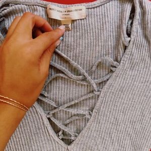 urban outfitters lace up top